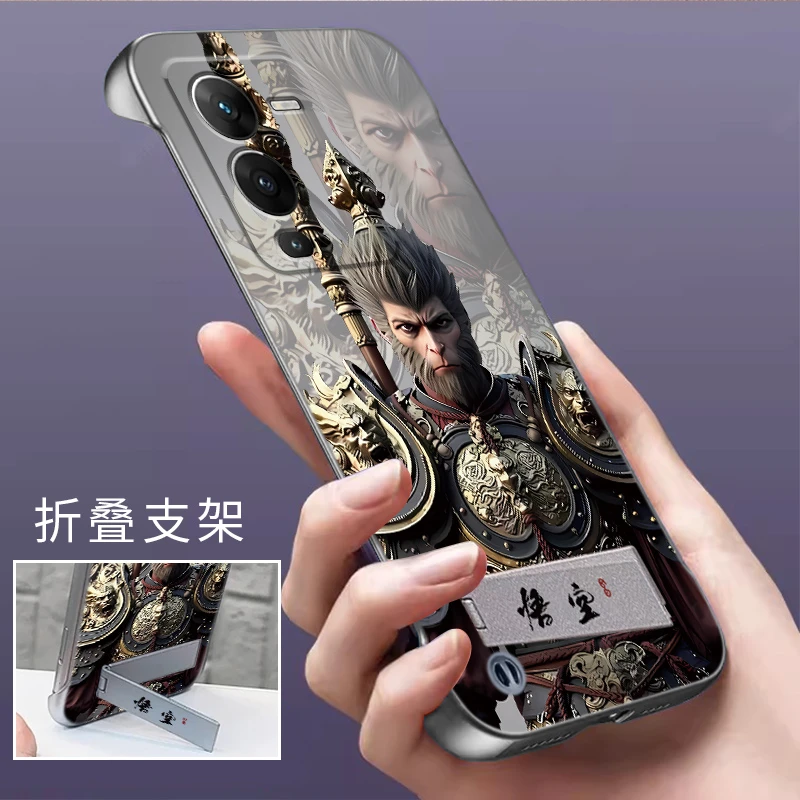 适用VIVOS15手机壳s15pro手机壳金属漆支架散热超薄保护套潮悟空