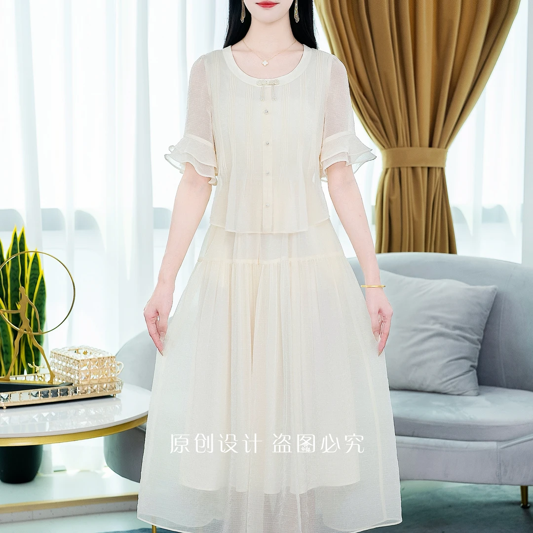 2024定制夏季法式气质时尚减龄轻奢连衣裙ADYS-3722