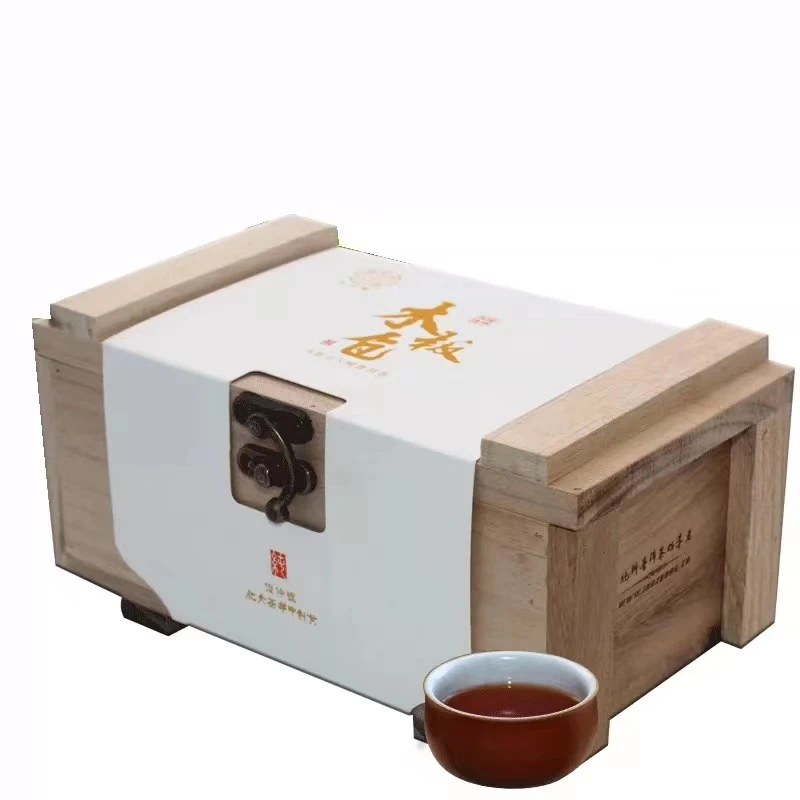 俊仲号普洱茶熟茶 木板仓三年陈老树普洱熟砖木盒装200g云南茶叶