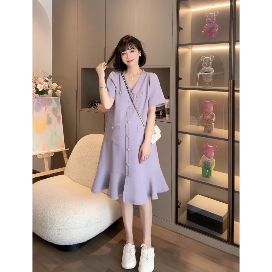 maodan/猫单【纳斯小香】现货娜娜的孕期穿搭/孕妇装夏季气质连衣裙