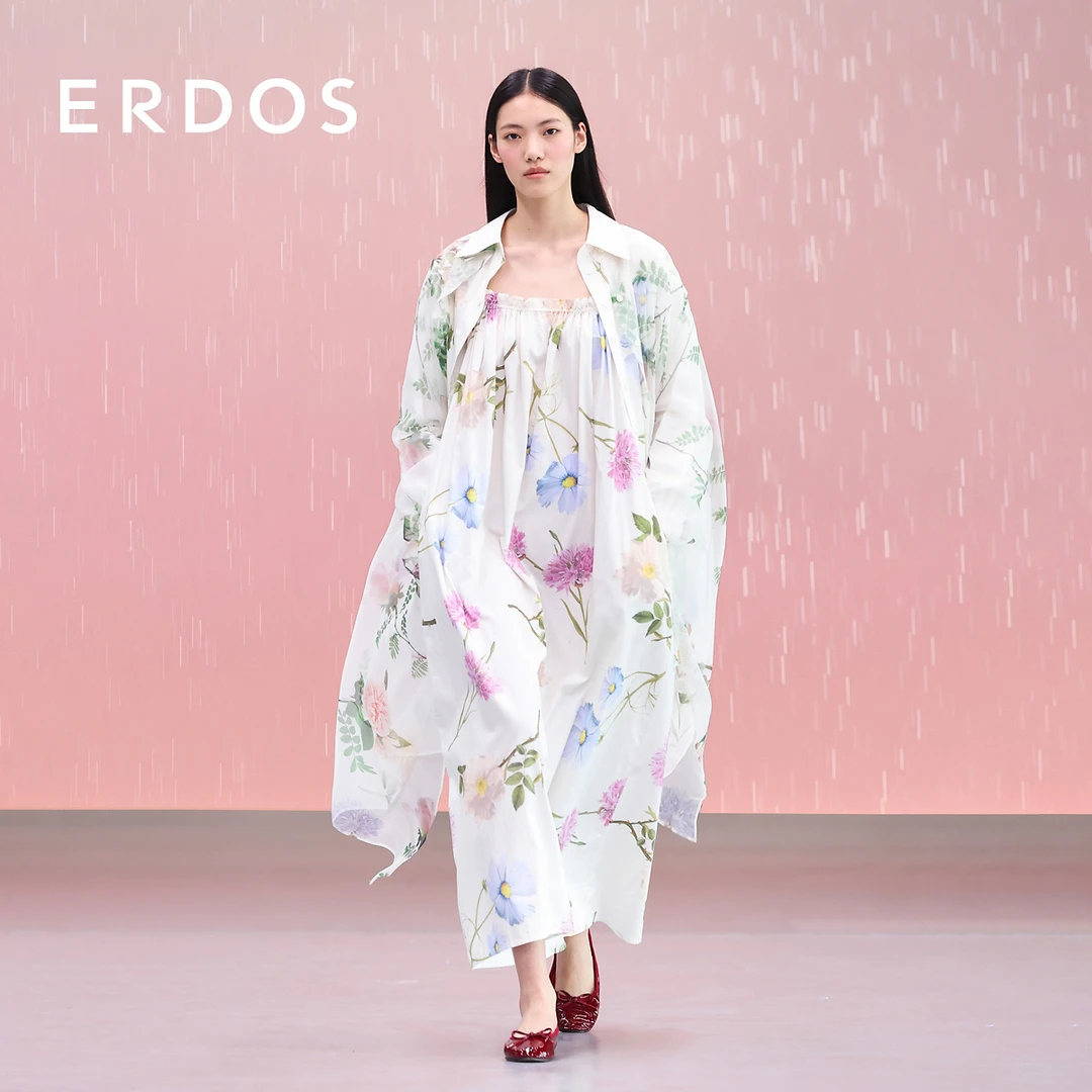 【贡缎棉】ERDOS Liberty印花衬衫宽松休闲长袖上衣