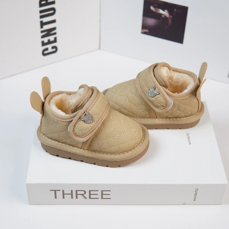 冬款宝宝棉鞋男宝加绒加厚棉靴0-3岁婴幼儿女宝学步鞋软底雪地靴