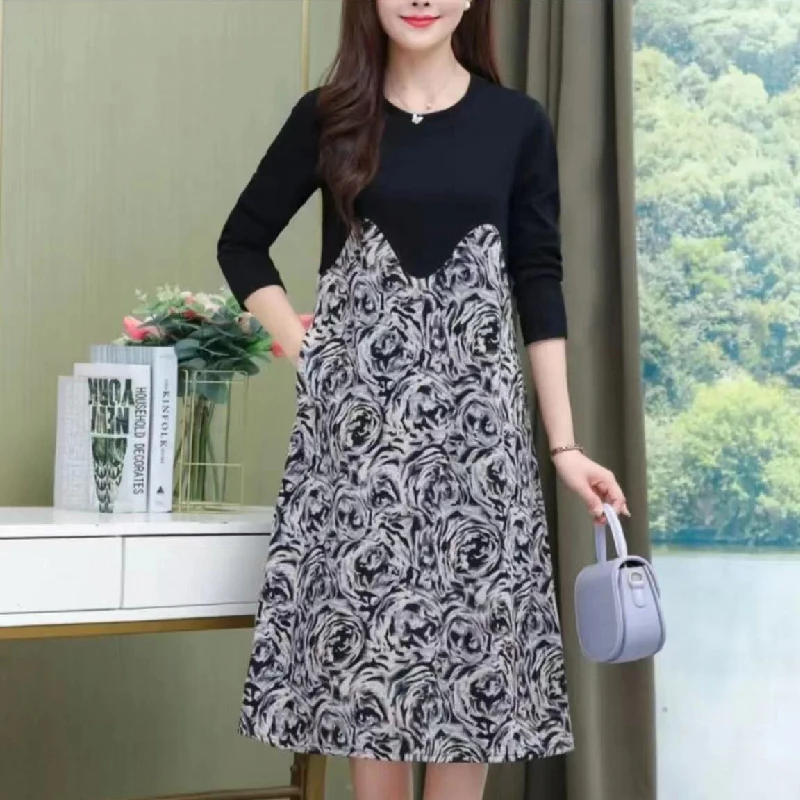 【撤拒断码甩】M999女装连衣裙气质时尚秋季休闲百搭中长款裙子