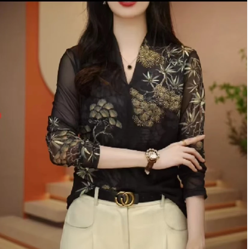 【桃姐宠粉】M1030秋季时尚百搭气质长袖体恤上衣女