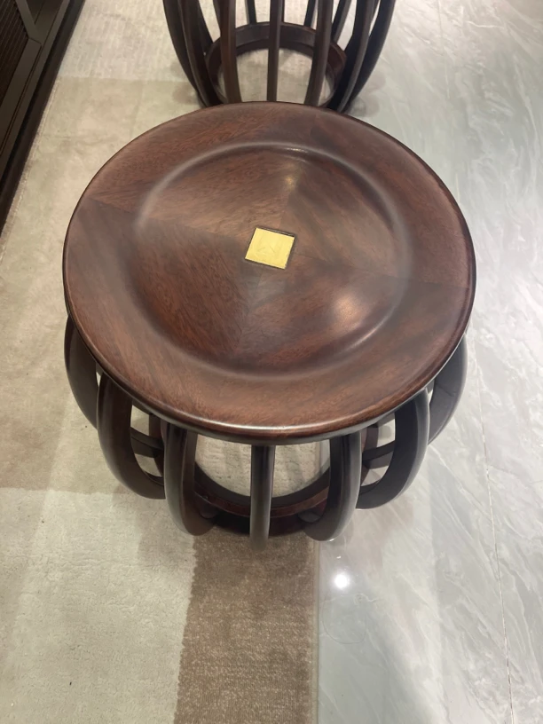 新中式家具小凳圆凳一个