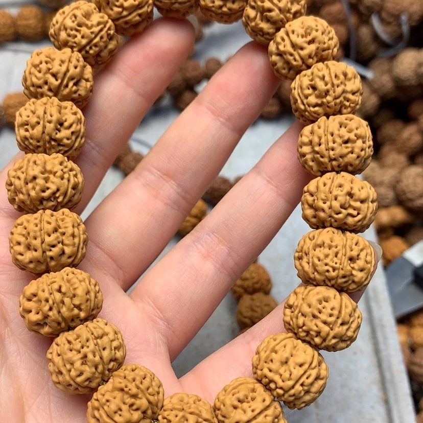 凹底梅花单圈手持12mm金刚菩提手串印尼小金刚菩提