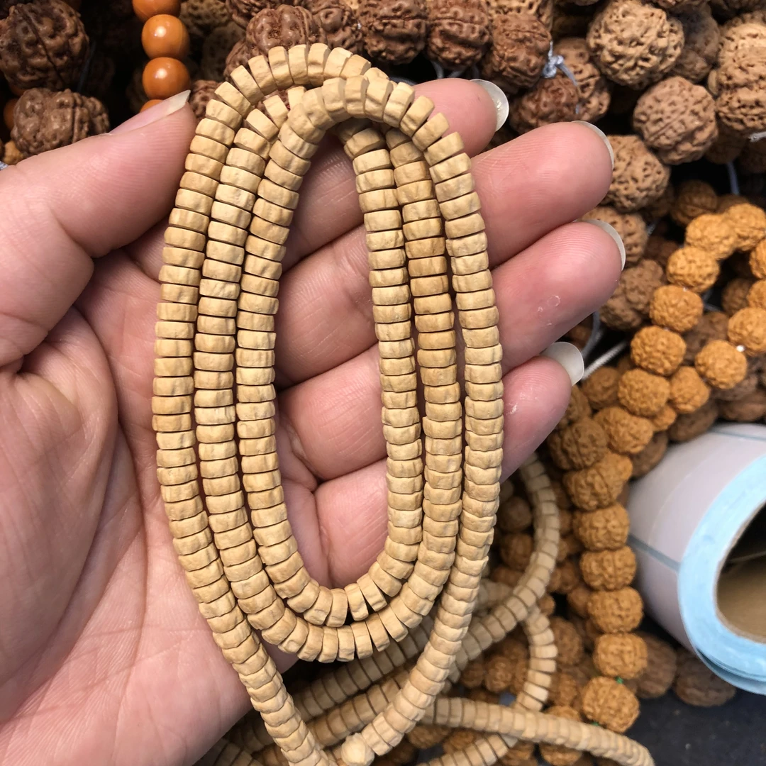 热振百香籽药片108脖挂5mm左右高密精工药片文玩佛珠