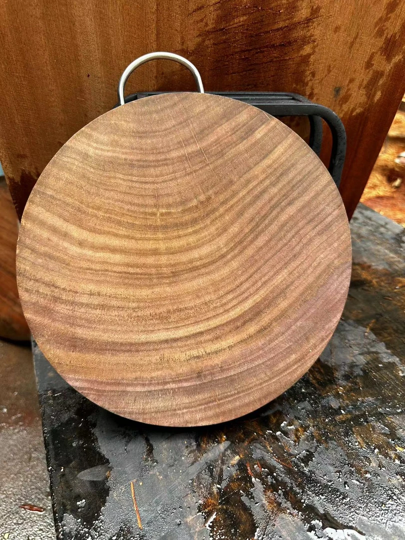 28x3.8cm 铁木切菜板整木切割家用双面无漆无腊铁木圆形菜板