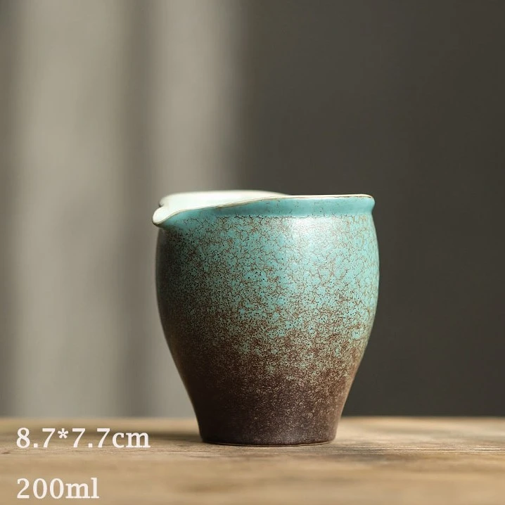 老翁茶具-复古功夫茶具公道杯陶瓷茶海手工大号分茶分茶家用日式