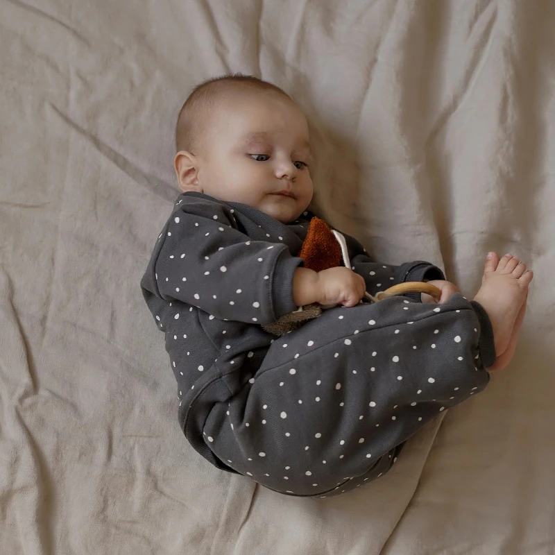 ins挪威风情宽松版 宝宝春秋长袖卫衣套装男女条纹裤子婴儿童装