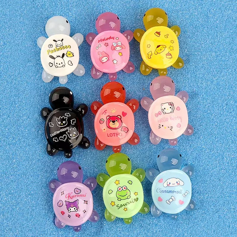 【直播拆】三丽鸥夜光卡通乌龟DIY树脂玩具温馨微景观摆件4.8cm