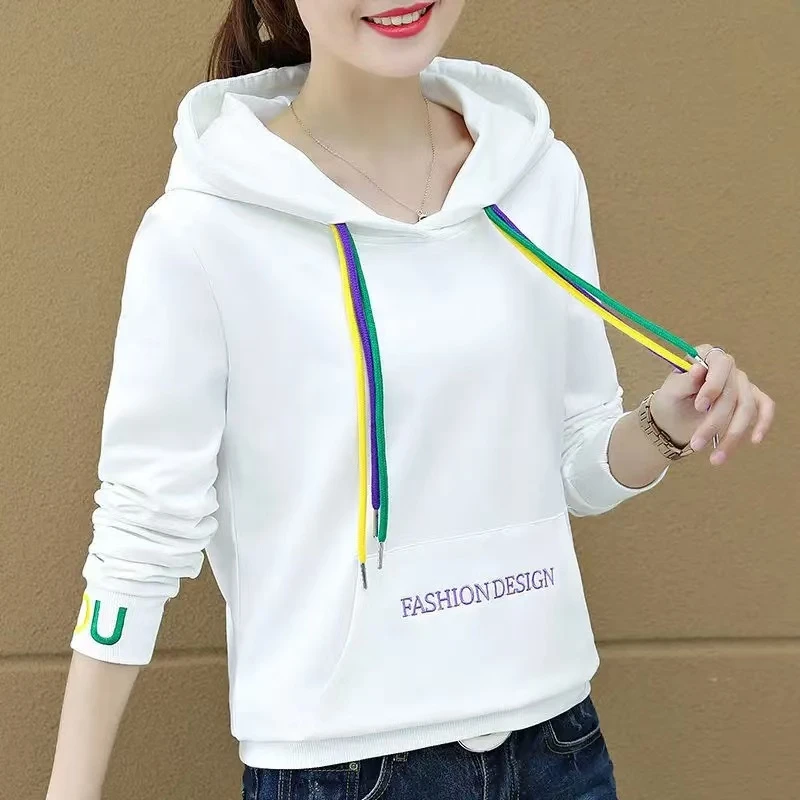 2024男女同款卫衣春秋显瘦长袖洋气时尚连帽宽松韩版短款休闲百搭