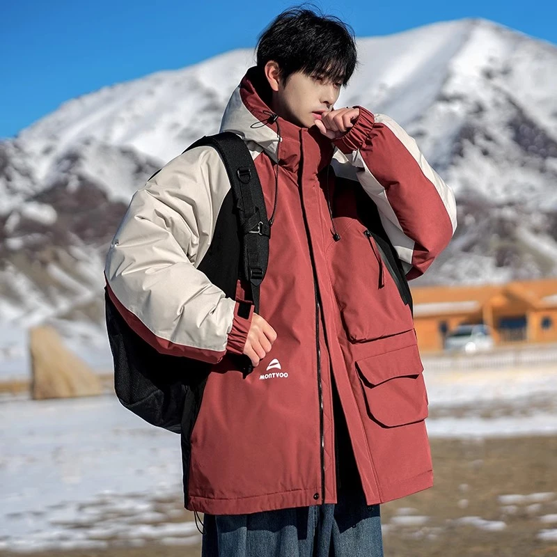 迈特优羽绒服内胆冲锋衣男冬季2025新款鸭绒加厚保暖滑雪工装外套