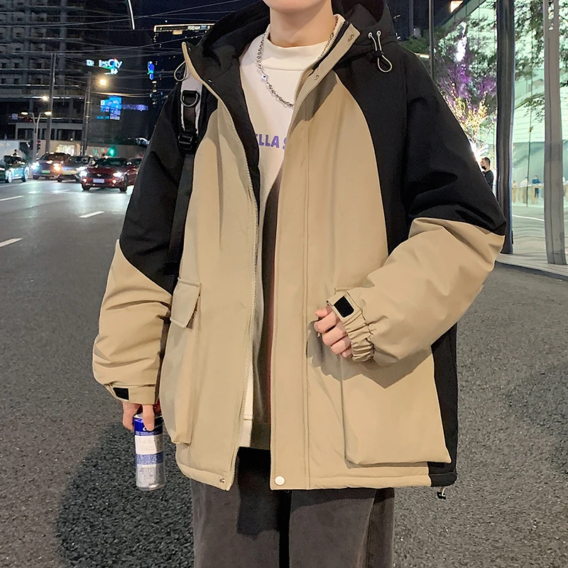 美式棉服男士秋冬季港风加厚保暖连帽棉衣潮牌帅气上衣服休闲外套