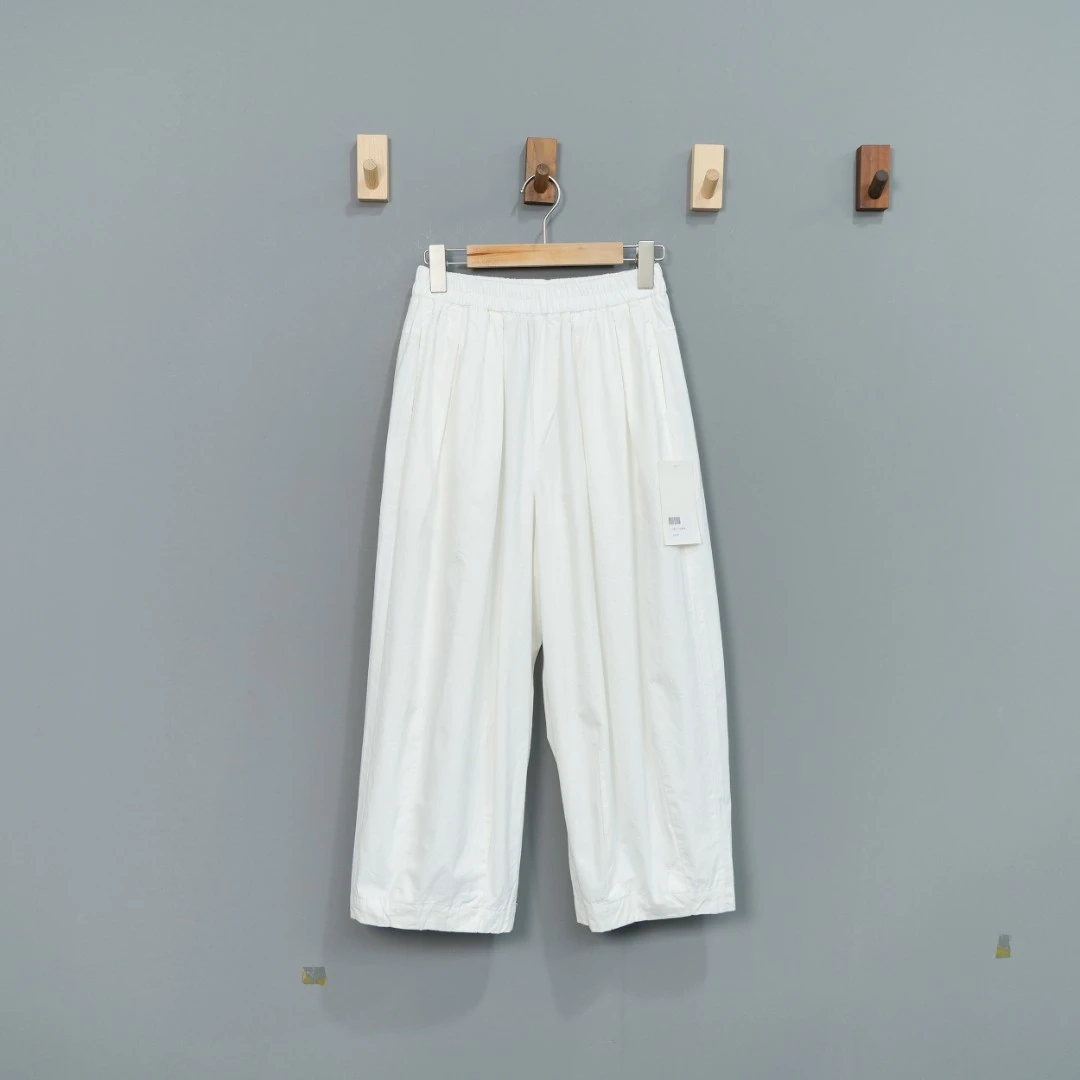 020729文艺复古百搭显瘦松紧腰阔腿裤香蕉裤 裤长85 臀围124