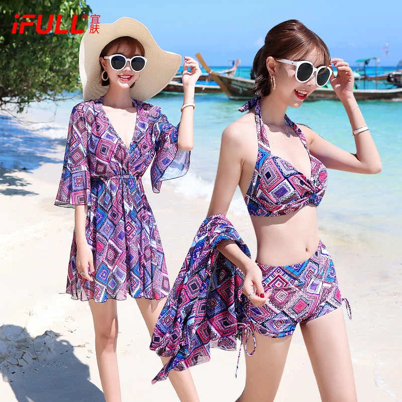 【波西米亚】泳衣女比基尼新款3件套韩国INS显瘦遮肚性感仙女范泳装