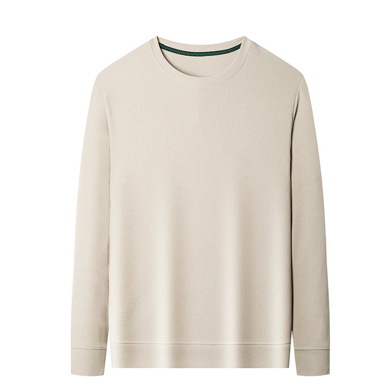 夫格圆领男士高品质T桖透气薄款长袖上衣纯色百搭【83283】