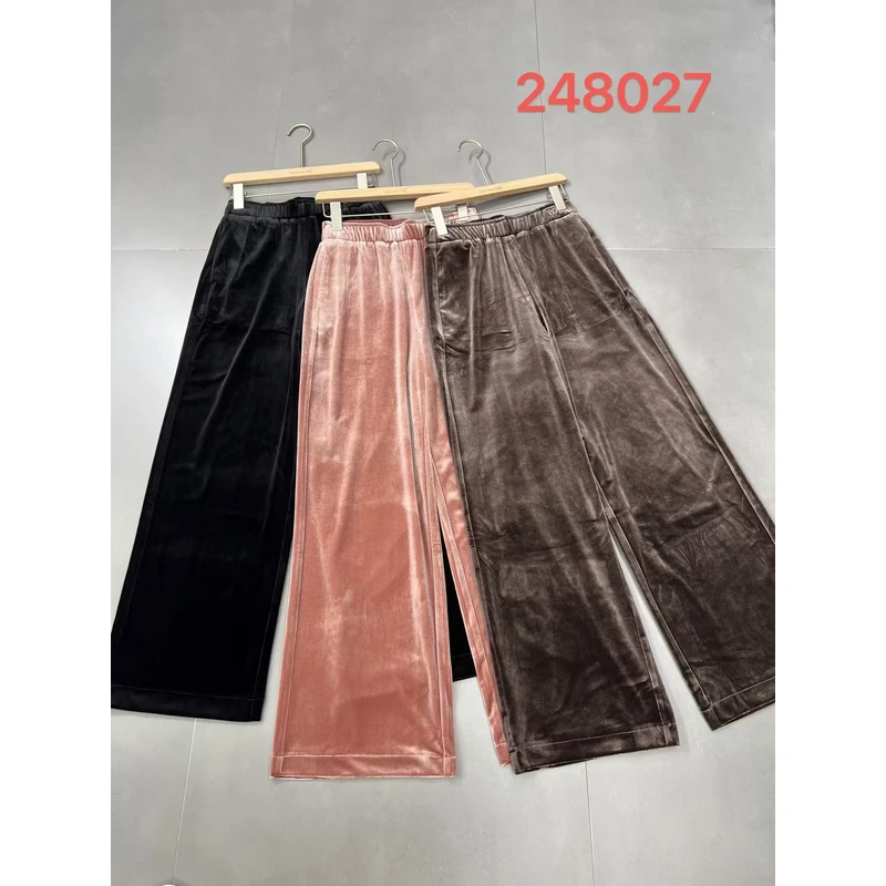 【锦衣服饰】千248027（8027）丝绒时尚阔腿裤
