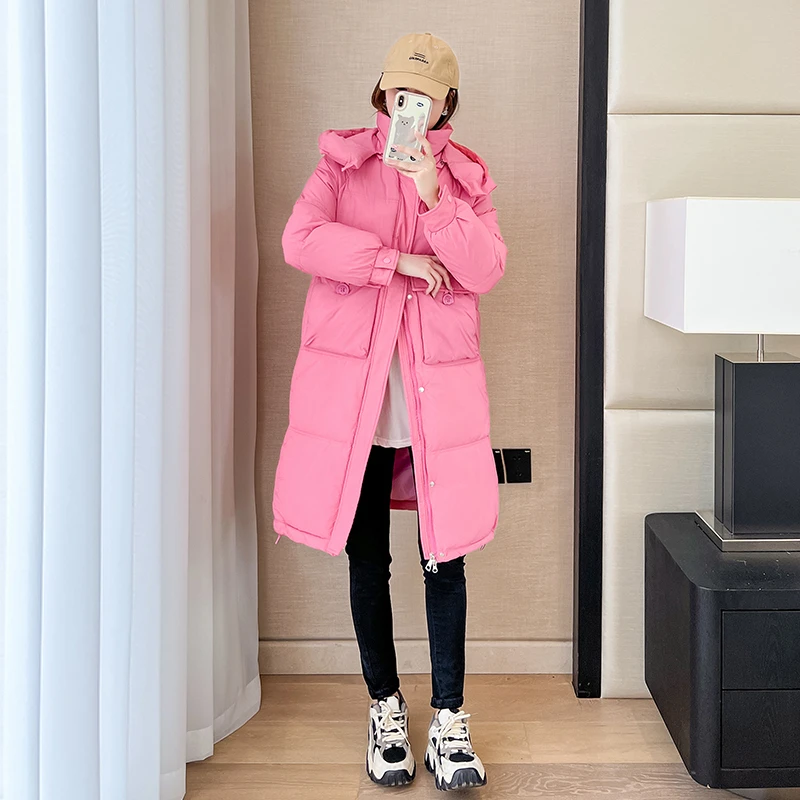 【帽可脱卸】收腰显瘦棉服女冬季新款中长款宽松加厚保暖棉衣