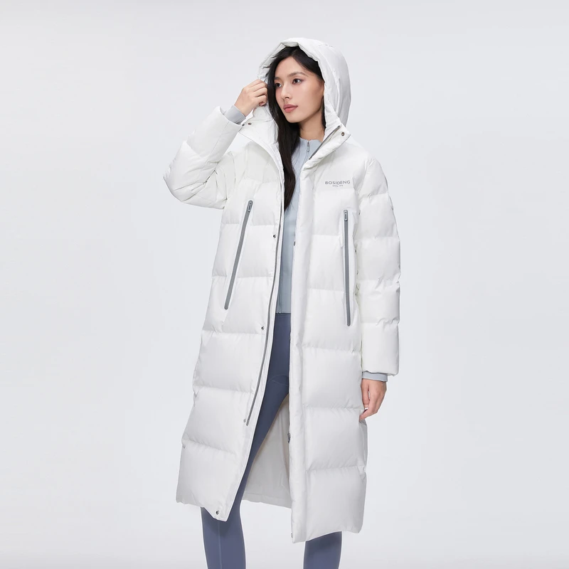 波司登2024冬季新款连帽户外休闲大长款品质运动羽绒服男女同款