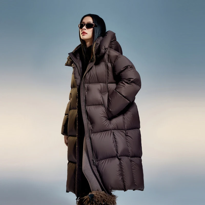 2024冬季新款女长款外套泡芙羽绒服90绒B40143108