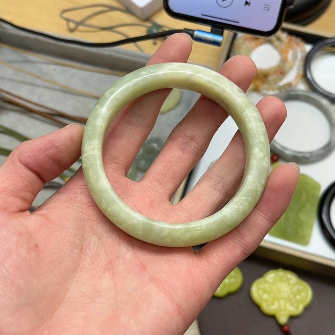 【闪购商品】蛇纹石玉手链合金