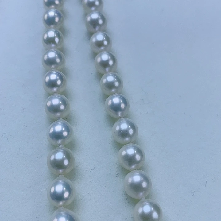 淡水珍珠颈饰银S925镶嵌卡7➕极光炫彩