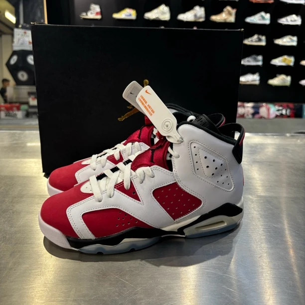 捡漏aj6胭脂红GS 37.5码 全新原盒 499好价球鞋