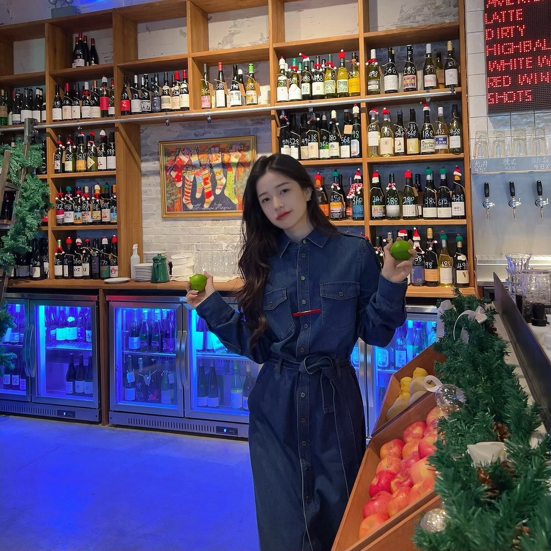 GIRDEAR/哥弟「摩登主义」早秋新款长袖牛仔风衣连衣裙1500556