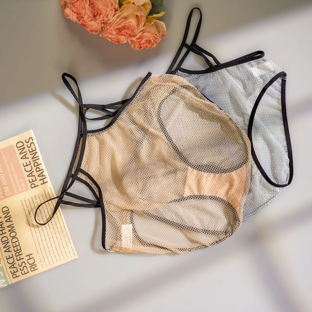 泡沫【120-220斤】女士大码内裤性感透气韩版多巴胺加长裆23008