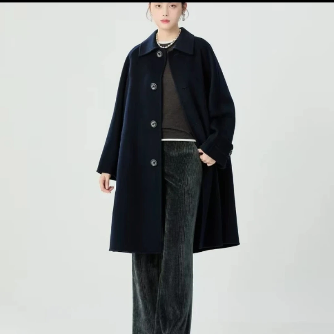 GIRDEAR/哥弟新款秋冬女士气质百搭简洁显瘦毛呢大衣1400776