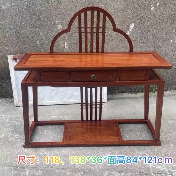 新中式家具白胚条案玄关仿古高端供桌实木香案台刺猬紫檀佛台家用