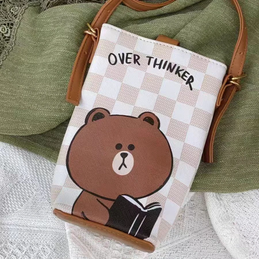 迪迪卡通布朗熊手机包