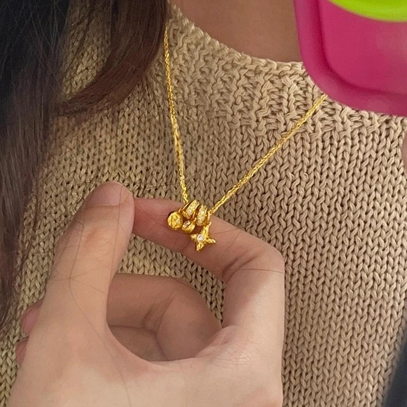 钛钢项链 2025新款爆闪星星项链女气质百搭不掉色