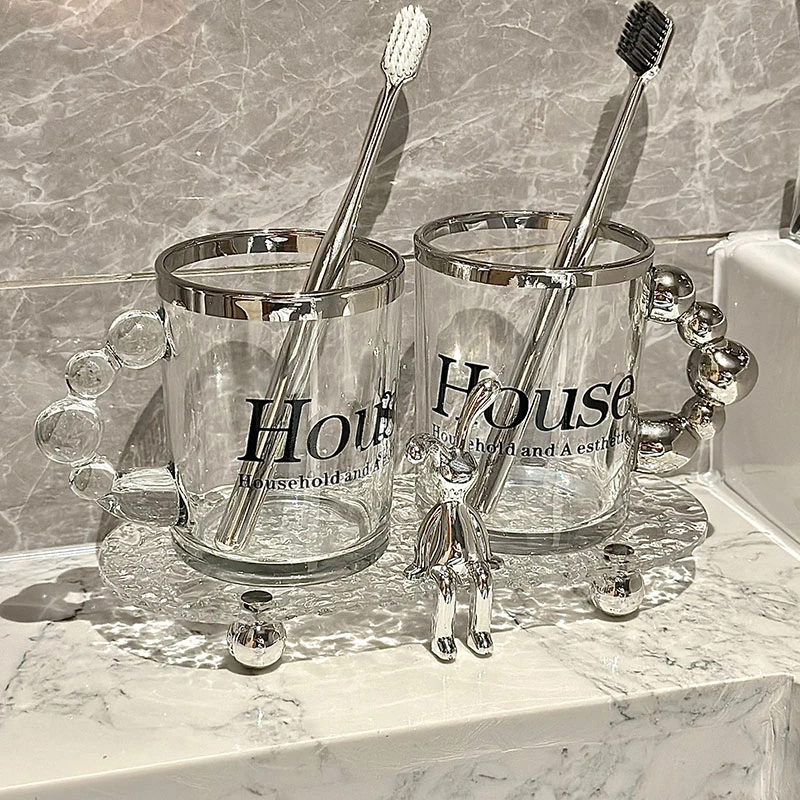 高颜值漱口杯浴室刷牙杯家用牙刷杯轻奢情侣刷牙洗漱杯子套装新款
