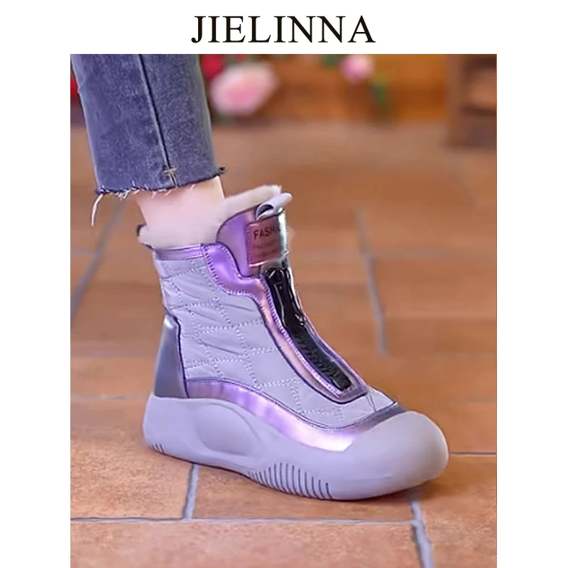 厚底防滑雪地靴女冬季加绒加厚保暖棉鞋松糕底轻便休闲靴子T