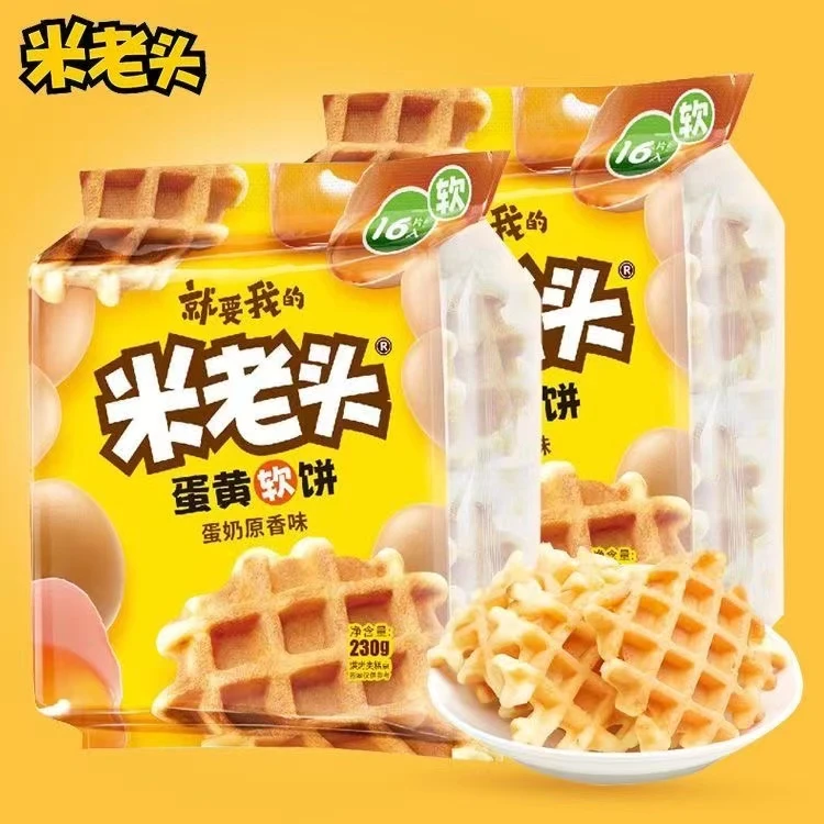 米老头 蛋黄软饼 蛋奶原香味 230g/袋