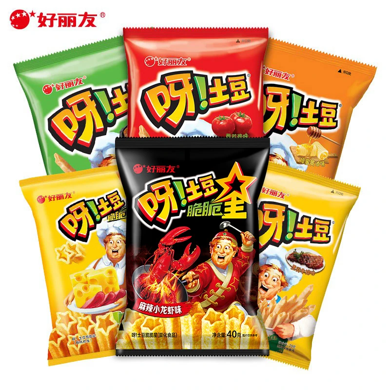 好丽友呀土豆70g大包批发囤货新日期空心薯条膨化食品怀旧小零食
