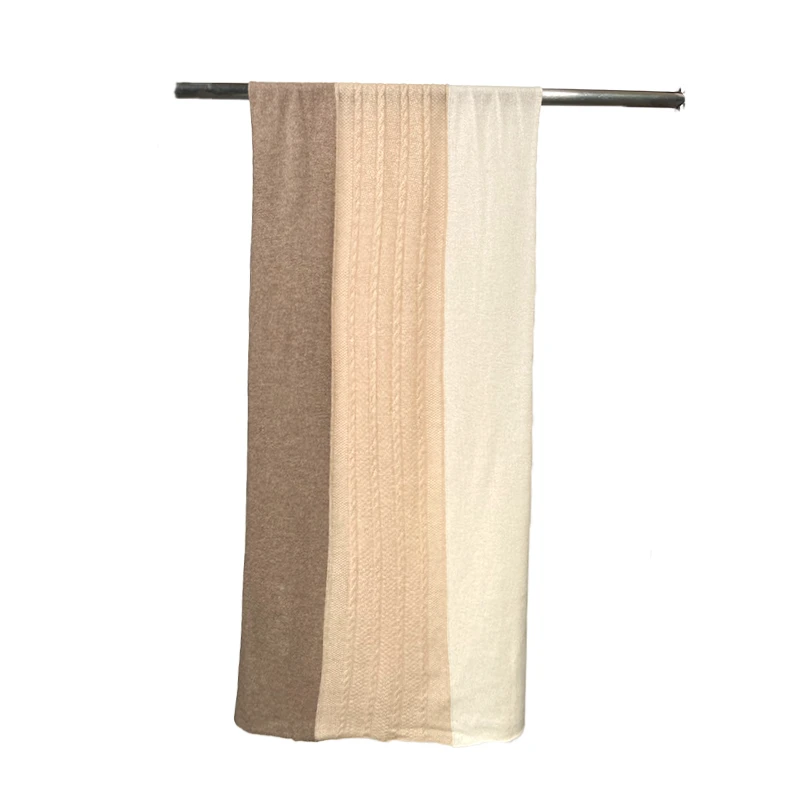 唐绢高档纯羊绒舒适保暖围巾披肩时尚百搭围巾披肩长款气质237002