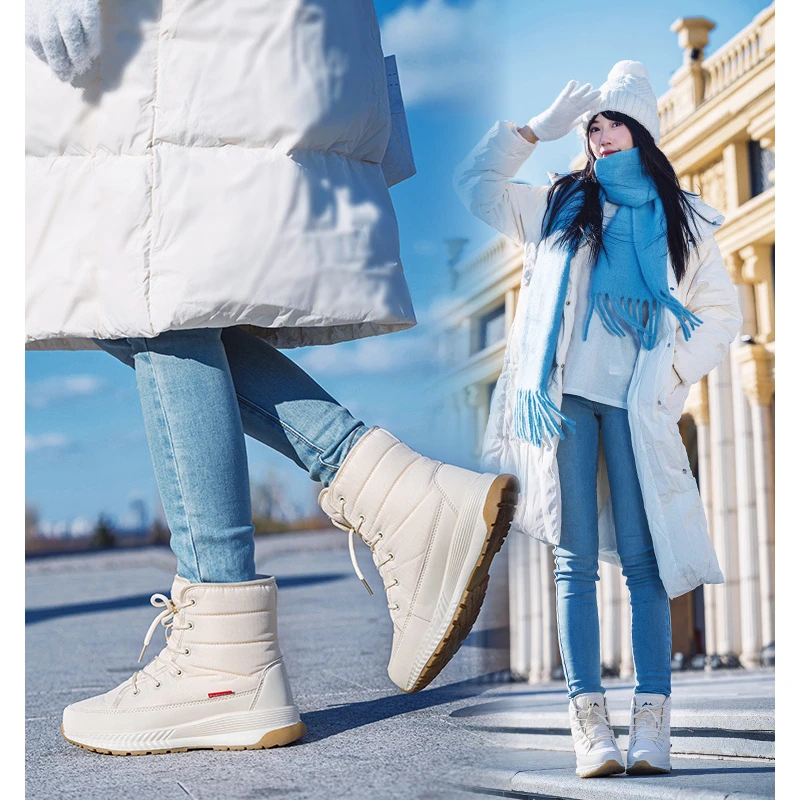 【大洋家福利】高颜值女棉鞋洋气厚底保暖女冬季耐磨防滑加绒短靴