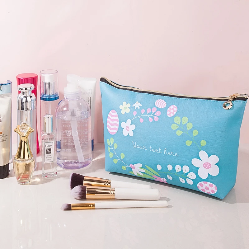 网红ins便携PU化妆包大容量印花旅行洗漱包多功能化妆品收纳包