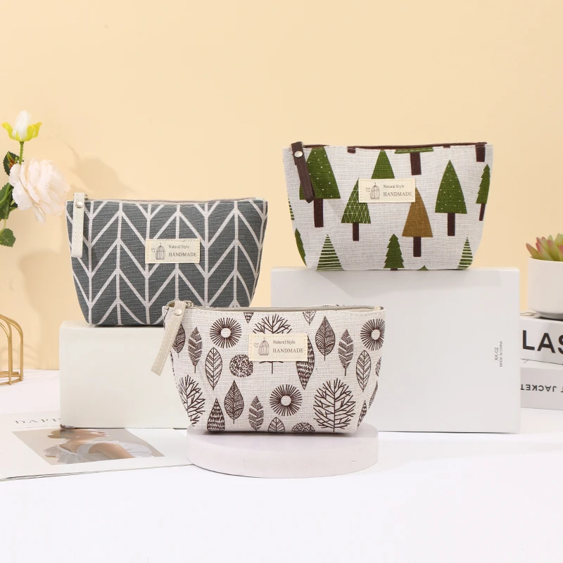 多功能帆布卡包钥匙包手机包洗漱包 布艺拉链零钱包化妆品收纳包