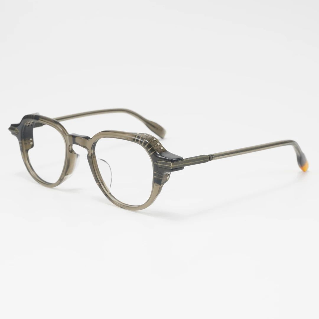 57板材眼镜框朋克风金属眼镜架为大脸而生