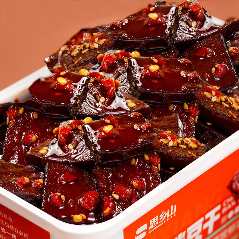 思乡山现拌酱干香干湖南特产香辣豆干平江豆腐干休闲零食盒装小吃