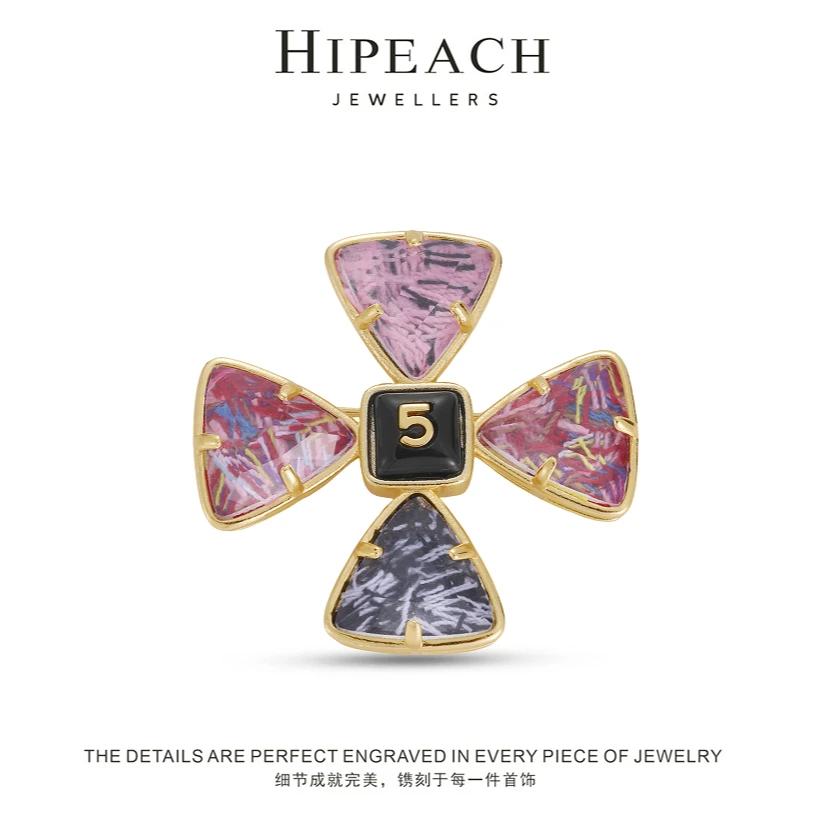 镀K金 ♠富家千金复古胸针HTDX004