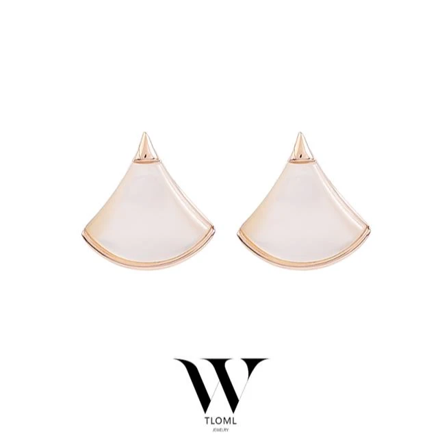 铜合金耳饰 【佳佳专属】白色裙摆耳钉HTZ0060