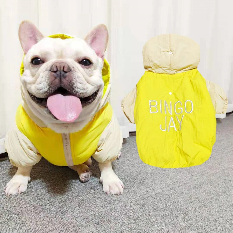 法斗衣服冬款巴哥雪纳瑞泰迪狗狗棉服胖狗加厚保暖防寒服宠物棉衣