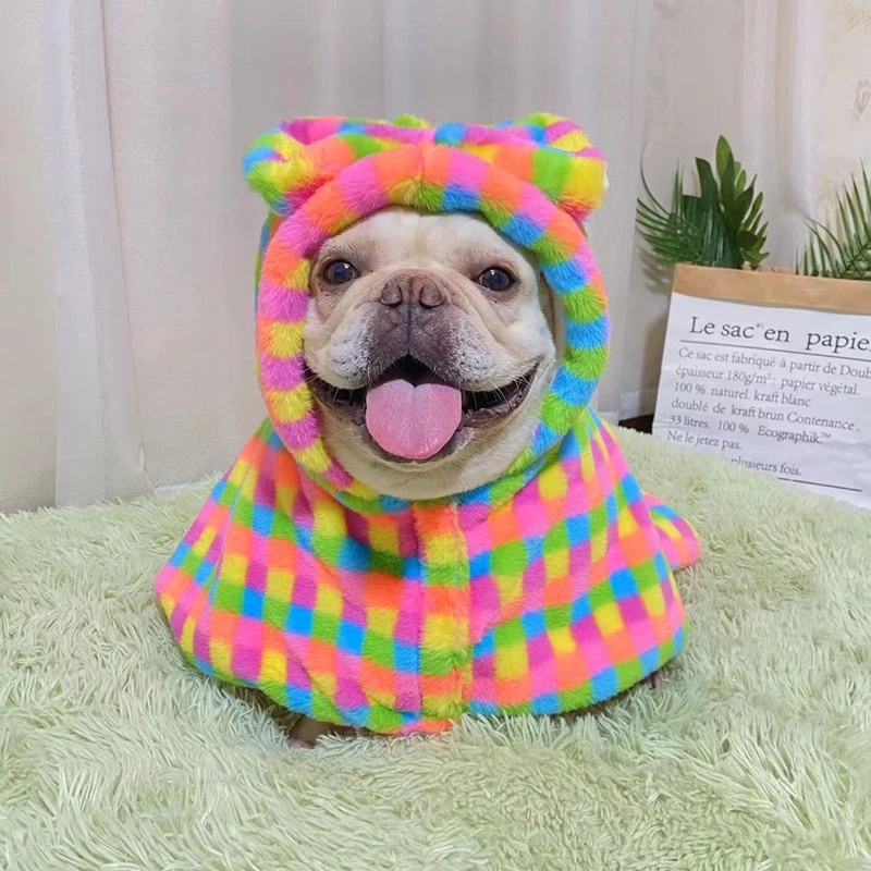 宠物狗狗斗篷衣服法斗巴哥柴犬柯基秋冬加厚毛绒毯子披风睡袍被子