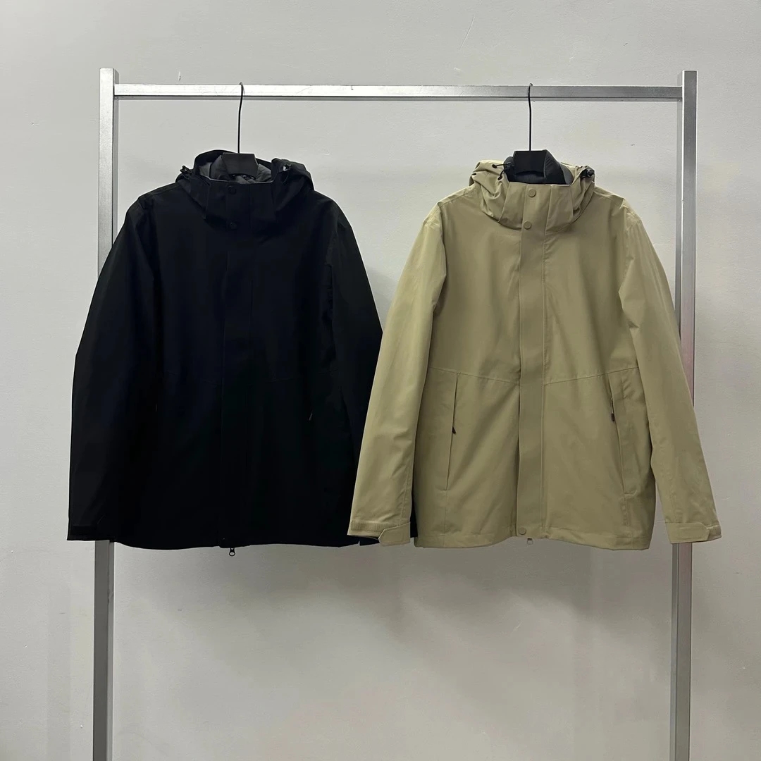 双头拉链三合一保暖男士连帽冬季防风防泼水户外休闲