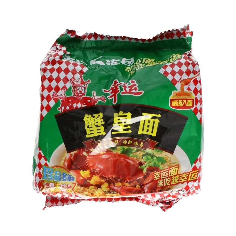 幸运 蟹黄味方便面五连包 96g*5袋/包